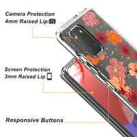 Presat uscate flori Design telefon caz pentru Samsung Galaxy A81 nota Lite m60s în roșu pentru utilizarea cu Samsung Galaxy A