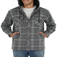 Wrangler Men 's și Big Men' s Essential Shirt Jacket cu căptușeală și glugă din Lână polară