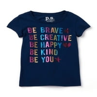 p. S. de la aeropostale Big & Little Girls ' Rainbow Foil Graphic T-Shirt
