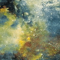 Galaxy Majore Astronomie Zona Covor, Albastru Multi, 4' 6'