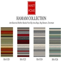 Maxy Home Hamam Collection HA-cauciuc spate Runner covor - de-2'X5'