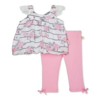Duck Duck Goose Baby Girl Top & Legging Outfit, set