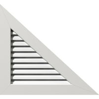 Ekena Millwork 20 W 5 8 h triunghi drept Gable Vent-partea dreapta Pitch funcțional, PVC Gable Vent cu 1 4 plat Trim Cadru
