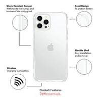 Essentials iPhone Pro Ma telefon caz, inimi albe