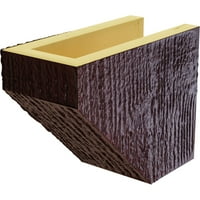 Ekena Millwork 6 H 8 D 60 W brut tăiat Fau lemn semineu Mantel Kit cu Ashford Corbels, Premium mahon