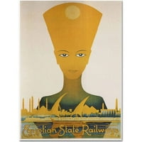 Marcă comercială Fine Art calea ferată de Stat egipteană Canvas Art by Vintage Apple Collection