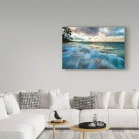 Marcă comercială Fine Art 'Kahala Beach Waves' Canvas Art de Cameron Brooks