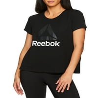 Reebok femei final Slinky Jersey logo-ul trunchiate Tee