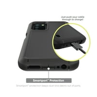 onn. Carcasă robustă pentru telefon pentru Samsung Galaxy A03s-Negru