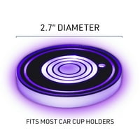 Xtreme Multi-Color Led Cup Holder Light, schimbare de culoare, Compatibilitate universală a mașinii, comutator automat de noapte,