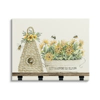 Stupell Industries lasa fericirea floare stup cuib Daisy Flori cuib, 36, Design de Cindy Jacobs