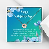 Colierul și cardul de Ziua Mamei, cadou pentru mama, cadou pentru ea, colierul de Ziua Mamei cadou, colierul inimii pentru Ziua