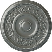 Ekena Millwork 1 8OD 3 4p medalion de tavan Tyrone, argint Pictat manual