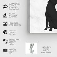 Wynwood Studio tipografie și citate Wall Art Canvas Prints 'Dog is home Vertical' citate și ziceri de familie-Alb, negru