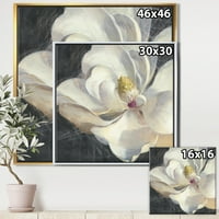 Designart 'Vivid White Magnolia IV' pânză încadrată Shabby Chic