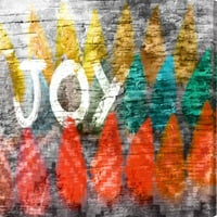 Wynwood Studio de vacanță și de sezon de perete arta panza printuri 'Joy Nativo' sărbători-Galben, Roșu
