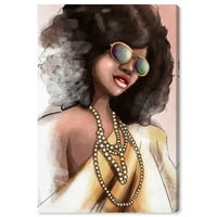 Runway Avenue Moda și glam Wall Art panza printuri 'elegant Fade' portrete-maro, galben