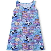 Pijama cămașă de noapte pentru fete pentru copii, dimensiuni 4-16