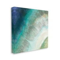 Stupell Industries Abstract albastru verde Organic curba pictura panza perete arta Design de Danhui Nai, 36 36