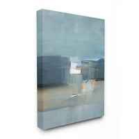 Stupell Industries Abstract Peisaj nautic între spații albastru bej Design de Stephane Villafane, 24 30