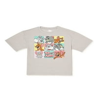 Tricou supradimensionat Tom și Jerry Girls, mărimi 4-16