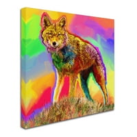 Marcă comercială Artă Plastică 'Pop Art Wolf 3' artă pe pânză de Howie Green
